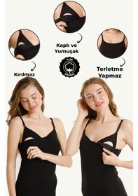 Resim Parlingerie Hamile Kaplı Emzirme Atletli 2li Set Siyah-siyah Siyah - Siyah 