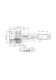 Resim Bnc-j-3 Erkek Coaxial Konnektör 