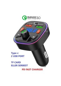 Resim Bluetooth Araç Kiti Pd 3,0 Hızlı Araç Şarjı Mp3 Player Fm Transmitter 