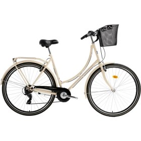 Resim Bisan Paradise Krem 28 Jant Şehir Bisikleti – Sepetli – 7 Vites Kadın Model Blc 