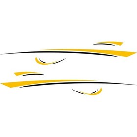 Resim Vkemall Karavan Ve Römork İçin Vinil Çizgi Desenli Dekoratif Yapıştırma Etiket - Kırmızı/sarı Seçenekli 