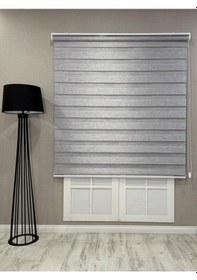 Resim Donatti Bambu Zebra Stor Güneşlik Perde Açık Gri Açık Gri 