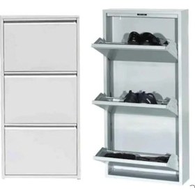 Resim 3Lü Metal Ayakkabılık Beyaz (455649679) Beyaz 