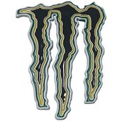 Resim Monster Energy Yapıştırma Siyah Bagaj ve Çamurluk Logosu 