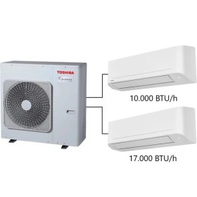 Resim Toshiba Multi Inverter Klima 10.000+17.000 BTU/h A+++ Enerji Sınıfı ile Düşük Enerji Tüketimi 