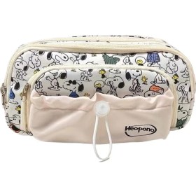 Resim Free Love Snoopy Ipli Kalem Çantası Öğrenci Kapasitesi Çok Katmanlı Kırtasiye Sevimli Karikatür (Yurt Dışından) 