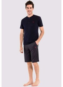 Resim U.S. Polo Assn. U.s Polo Assn. 12005 Erkek 3'lü Pijama Takım -lacivert Lacivert 