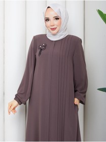 Resim moda asmila Özel Günler İçin Terletmez Ferace Broş Hediyeli 