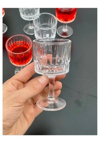 Resim 6 Kişilik Cam Ayaklı Pinterest Kahve Yanı Bardağı Bardak 50ml 
