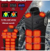 Resim Willowhaven Isıtmalı Erkek Ve Kadın Yelek 4 Kontrollü 3 Isı Seviyeli Sırt Omuz Karın Boyun Isıtma Balıkçılık Kayak 