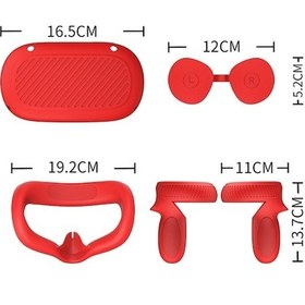 Resim Tongxida Oculus Quest 2 Kırmızı İçin Vr Gözlük Lensi Kabuk Kolu Koruyucu Kılıf Oculus Quest 2 Kırmızı İçin Vr Gözlük Lensi 