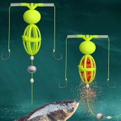 Resim 1 Set Esnek Balık Oltası Ters Dip Balık Hattı Seti Balık Kafesi Dip Yüzen Çift Olta Balık Kafesi, Su Geçirmez ve Dip Askı Fonksiyonu ile, Set, Bir Askı ve Kullan - Mükemmel Balık Etkisi, Balık Kandırma, Balık Eser 