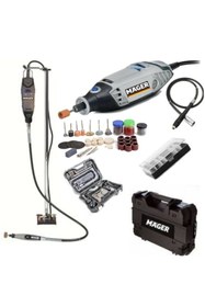 Resim Mager Mgr1020gr 6 Kademe Devir Ayarlı Gravür Seti Mini Taşlama Taşıma Çantalı Askı Aparatlı 