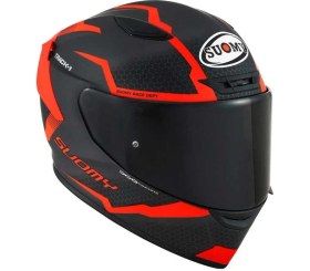 Resim Suomy Track-1 Kask Reactıon Mat Antrasit Kırmızı 