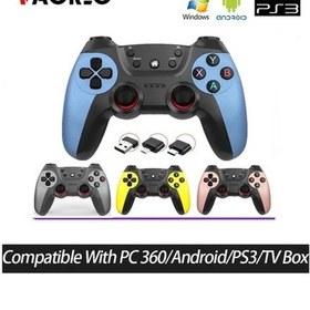 Resim Createtech Yeşil Kablosuz Gamepad Pc Ps3 Android Telefon Tv Kutusu 2.4g Joypad Xiaomi Otg 