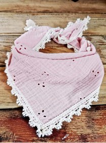 Resim Mufincollection Nakışlı Muslin Kumaş Çocuk Bandana | 60x30 cm | Yumuşak ve Nefes Alabilen 