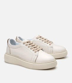 Resim Hotiç Kadın Deri Bej Kalın Tabanlı Spor Ayakkabı 