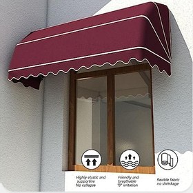 Resim Geri Çekilebilir Tente 240x60x60 cm - Himmelblau Dış Mekan Gölgelik UV Koruması Hava Koşullarına Dayanıklı Katlanabilir Gölge, Kafe, Restoran İşletmesi için Kavisli Tasarım 