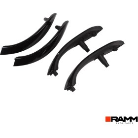 Resim Ramm Bmw 3 Serisi F30 2013-2018 Kapı Kolu Kaplaması Seti - Alt + Üst - Piano Black - 8 Parça Set 