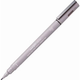 Resim Uni Pin 0.1 Fine Line Akrilik Uçlu Teknik Çizim Kalemi Lıght Grey 