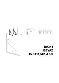 Resim Beşel Perforje Raf Altı Parlak Beyaz 15,5x11,5x1,4 Cm 2 Adet 
