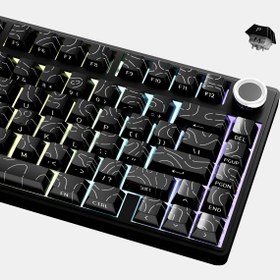 Resim 1 Set of Cool Equi-Height Keycaps, Orijinal Yükseklik, 97 Tuş, Çift Renkli Enjeksiyon Kalıplama, Şeffaf Dayanıklı Font ve Çizgi Tasarımı, Çatlak Işık Etkisi Periferik, Siyah/Beyaz Renk Seçenekleri Ofis/Oyun için Uygun 