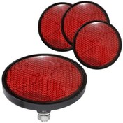 Resim Cloudstore 4 Adet 60mm Kırmızı Yuvarlak Vida Bağlantılı Römork Reflektörü Kamyon Karavan 