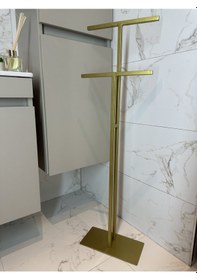 Resim Nilüfer Uzun İki Kollu Havluluk - Kağıt Havluluk - Gold Gold 