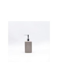 Resim Sıvı Sabunluk Bej Modern 7x7x17cm 300ml Banyo Seti Siyah 