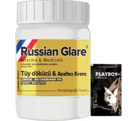 Resim Süper Playboy Rusian Glare Nano 50 ml Rus Merhemi Tüy Dökücü Azaltıcı Krem + Yanında Jel 