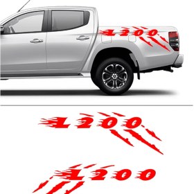 Resim Melek Pazarı Mitsubishi L200 Offroad Pençe İzi Oto STICKER-S1467 