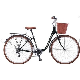 Resim Salcano Cambridge 700 Ünisex Mat Siyah Gri Kahve Şehir Bisikleti Kahverengi - Siyah 