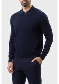 Resim Gran Sasso Erkek Polo Yaka Kazak 55125 14290 598 Lacivert Lacivert 