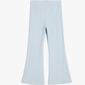 Resim Koton Beli Lastikli Basic İspanyol Paça Pantolon Mavi 5skg40044ak Mavi 