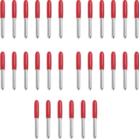 Resim Quueppty 25 Adet 45 Derece Roland Kesim Plotter Vinil Kesici Bıçak Bıçak Bıçak Yüksek Sertlik Tungsten Karbür Makine Aracı (Yurt Dışından) 