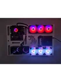 Resim Bedii Pro Design Duvara Tipi Bilgisayar Kasası Gamming Duvara Montaj Pc Beyaz 