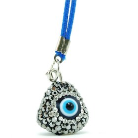 Resim Ennea Art Nazar Boncuğu Araba Dikiz Ayna Süsü El Yapımı Parlak Taşlı Hediyelik Aksesuar 