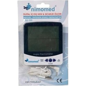 Resim Normadia Med Dijital Iç/dış Nem ve Sıcaklık Ölçer SH-109, Güvenilir ve Hassas Ölçüm 
