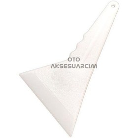 Resim Kısa Saplı Eğik İnce Ragle Cam Filmi Çekme Aparatı Beyaz 23x13cm 