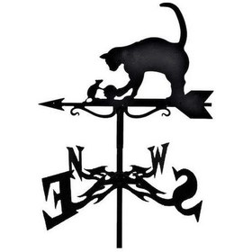 Resim Fastbuy Suntek Retro Metal Rüzgar Gülü Yönü Göstergesi Kedi Sıçan Renkli Model 