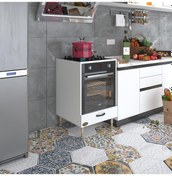 Resim Kenzlife Ankastre Modülü Kabini Erbiyum Byz Fırın Ocak Dolabı Özel Boy Ayarlı Ayaklı Kapaklı 