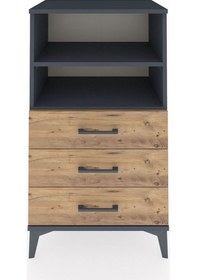 Resim Hyperion Komodin 2 Raflı 3 Çekmeceli 60x44x106 Antrasit-çam Antrasit 