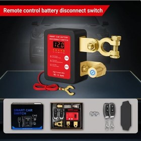 Resim Xuweiwei 240a Uzaktan Kumandalı Araç Akü Anahtarı Black 12v Otomatik Kapatma Araçlar Karavanlar Atvler Kamyonlar Tekneler İçin Led Voltaj Göstergeli 