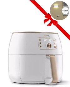 Resim Philips Premium XXL 7,3LT Yüksek Hacim Airfryer yağsız Fritöz + Luciole Lambader Hediye 