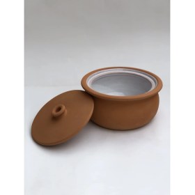 Resim Topsan Doğal Toprak Güveç Tencere Küçük Boy - Beyaz Sırlı 