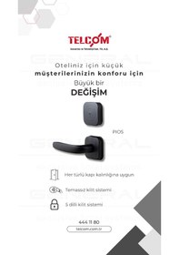 Resim Yangına Dayanıklı Kartlı Otel Kapı Kilidi Otel Oda Kilidi Telcom- Pios 1 Adet 