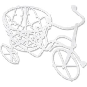 Resim Mutluadim 10 Adet Sepetli Metal Bisiklet Beyaz 