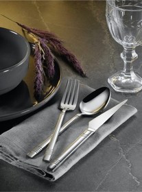 Resim Arsel Asya Sade 89 Parça 12 Kişilik Çatal Kaşık Bıçak Seti Ve Servis Takımı 304 Kalite Altın 