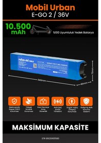 Resim Mobil Urban E-go 2 / 36v 10500mAh Elektrikli Scooter Bataryası 