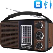 Resim Ayt Magicvoice USR11 Analog Portatif Nostaljik Radyo Fm USB Sd Mmc Aux 88-108 Fm Frekans Aralığı Ses Bombası 